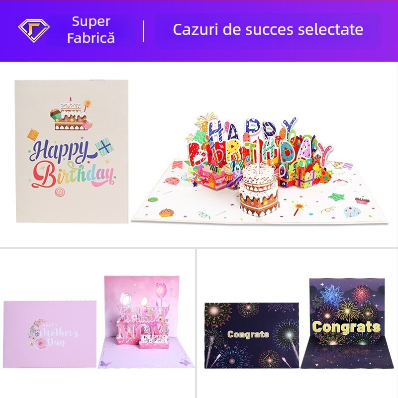Felicitare 3D cu temă baschet, decupaj din hârtie, binecuvântări și mulțumiri
