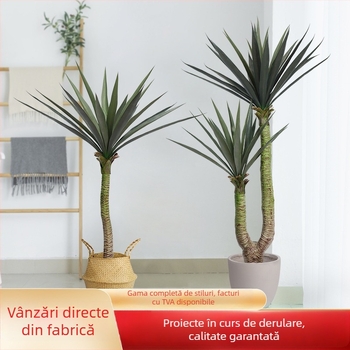 Copac artificial mare în ghiveci, din sisal, în stil nordic, pentru interior