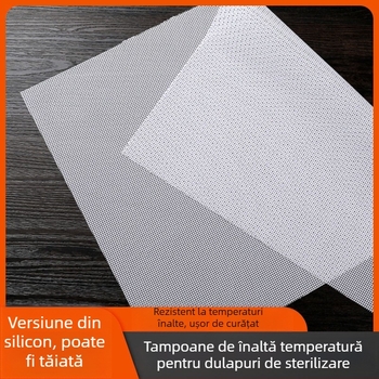 Covoraș din silicon pentru bucătărie, rezistent până la 220°C, pernă de drenaj, pentru plite integrate și dulapuri