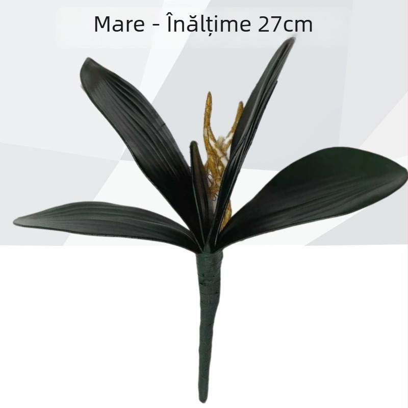 Frunze artificiale de Phalaenopsis EVA, verde închis, pentru decor în casă și hoteluri