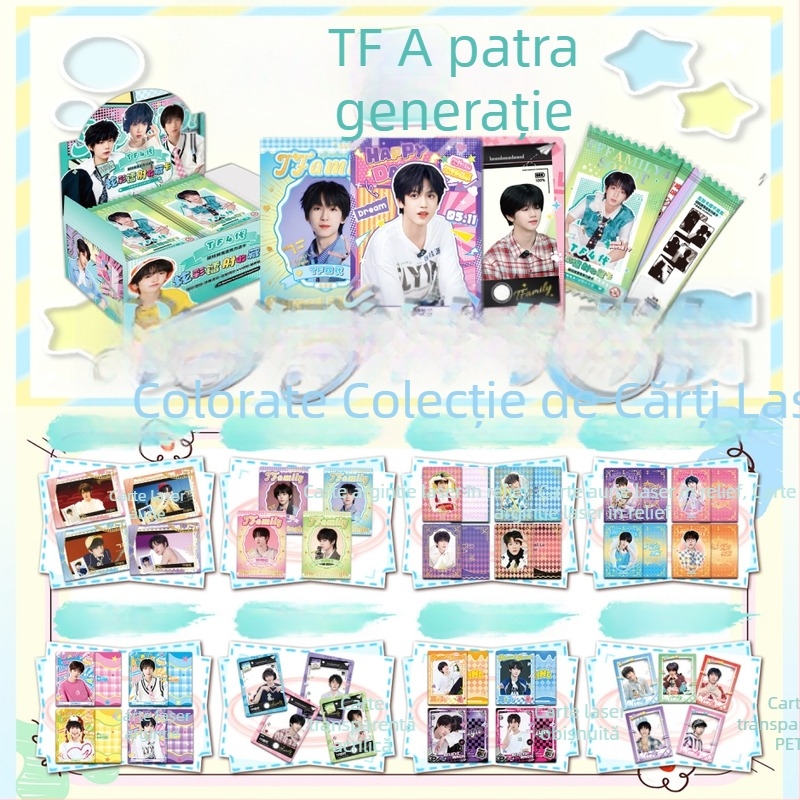 TF Family a patra generație – carduri laser cu hologramă în cutie surpriză – colorate, carduri Polaroid Lomography imprimate de utilizator