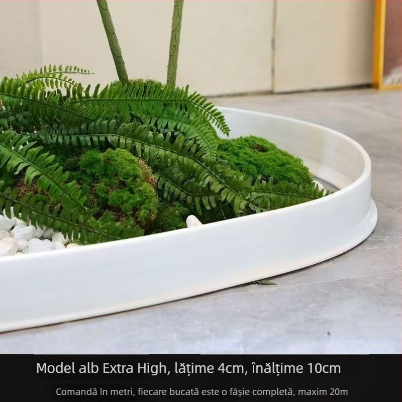Gard decorativ interior din silicon pentru plante artificiale, bază de balcon