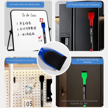 Set magnet de markere pentru tablă albă și tablă neagră – culori creative, graffiti, scriere și ștergere ușoare