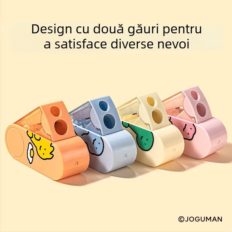 Newsey Ns074-Q Qiaoguman ascuțitor de creioane rotativ, cu două găuri