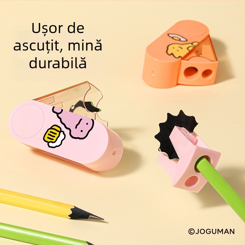 Newsey Ns074-Q Qiaoguman ascuțitor de creioane rotativ, cu două găuri