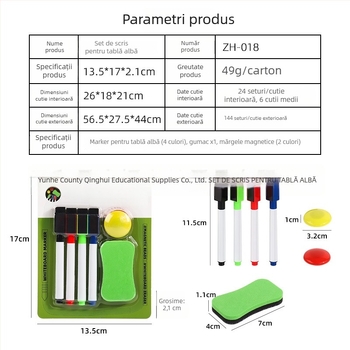 Youyuebao Markeri magnetici pentru tablă albă pe bază de apă – set colorat pentru birou și clasă