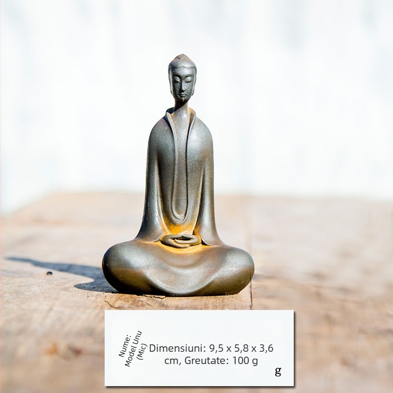 Statuă Buddha Zen, stil nou chinezesc, Dinastia Wei de Nord, decor de masă pentru living, obiect de artă din rășină, lucrat manual.