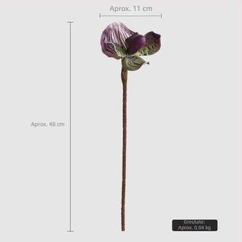 Orhidee Phalaenopsis artificială, tulpină unică în ghiveci de interior, buchet decorativ pentru nunți și ședințe foto