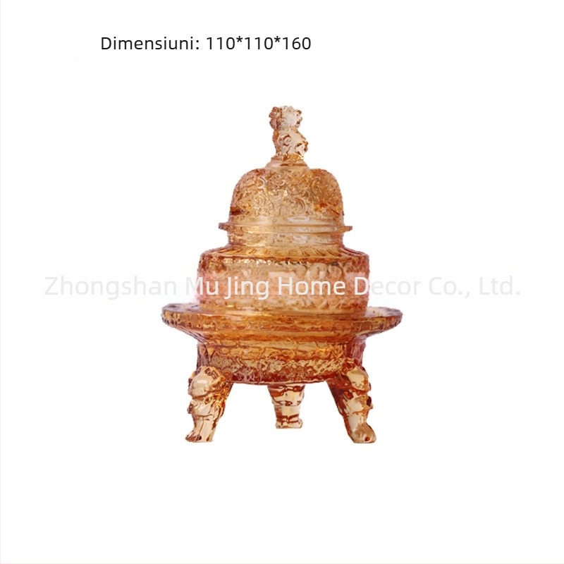 Aprinzător de tămâie cu inspirație Zen, în stil chinezesc nou, culoare ceai, obiect decorativ lucrat manual pentru bibliotecă, vitrină și masă de cafea, decor de casă în stil chinezesc