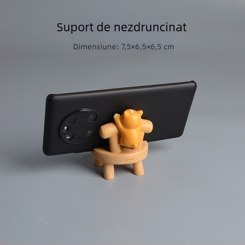 Pisicuță de desene animate drăguță și Shiba Inu – suport pentru telefon și tabletă, figurina decorativă din rășină