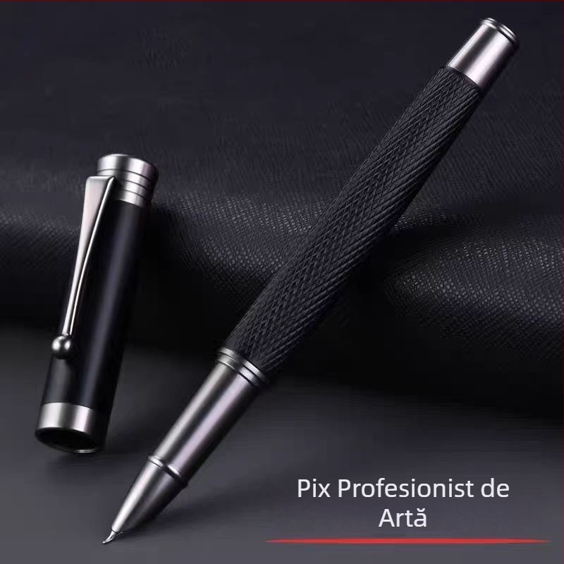 Stilou metal pentru afaceri, scriere lină, vârf din oțel inoxidabil, rezervor de cerneală, sistem de alimentare rotativ, model 175