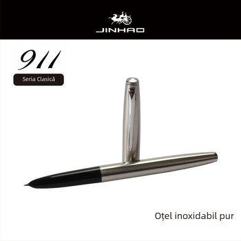 Jinhao 911 stilou pentru elevi, poziție corectă de scriere, unisex, cu sac de cerneală înlocuibil și logo gravat