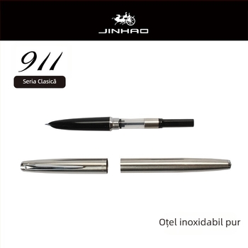 Jinhao 911 stilou pentru elevi, poziție corectă de scriere, unisex, cu sac de cerneală înlocuibil și logo gravat