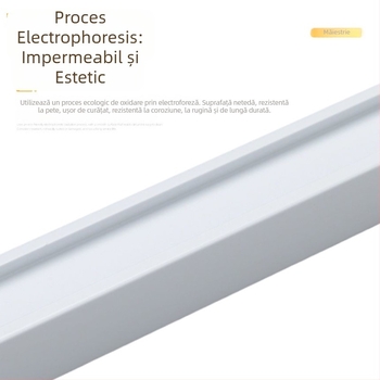 Șină electrică pentru perdele cu rulmenți, șine drepte din aliaj de aluminiu îngroșat, montaj pe plafon și accesorii pentru perdele