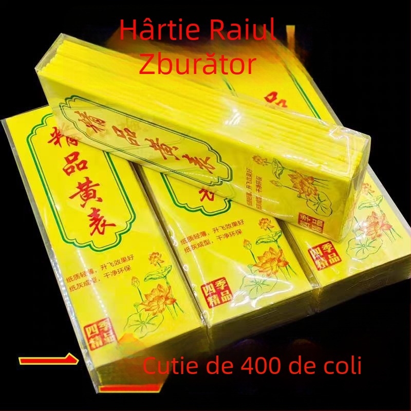 Hârtie galbenă de montaj fără fum, lux, ecologică și universală, pentru ceremoniile religioase