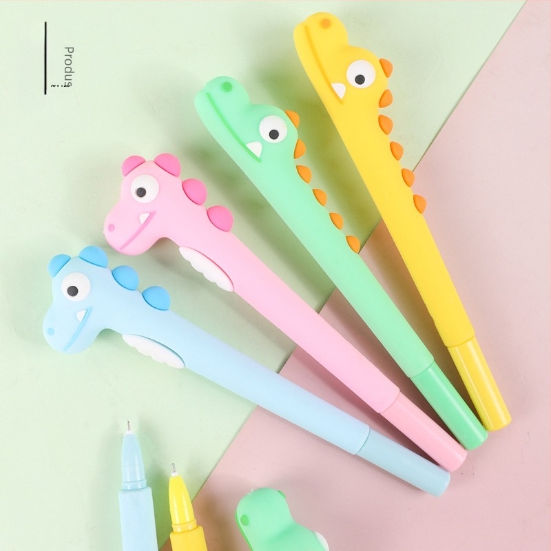 Pinmu Stilou creativ din silicon, cu temă despre dinozauri – stilou gel pentru elevi