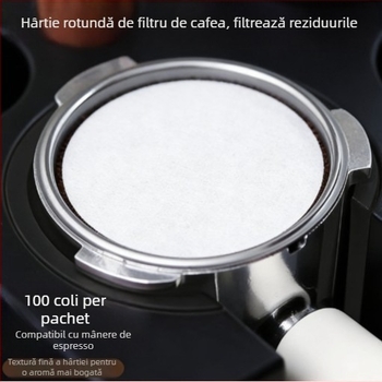 Hârtie de filtru pentru cafea pentru moka pot și presa franceză, formă rotundă