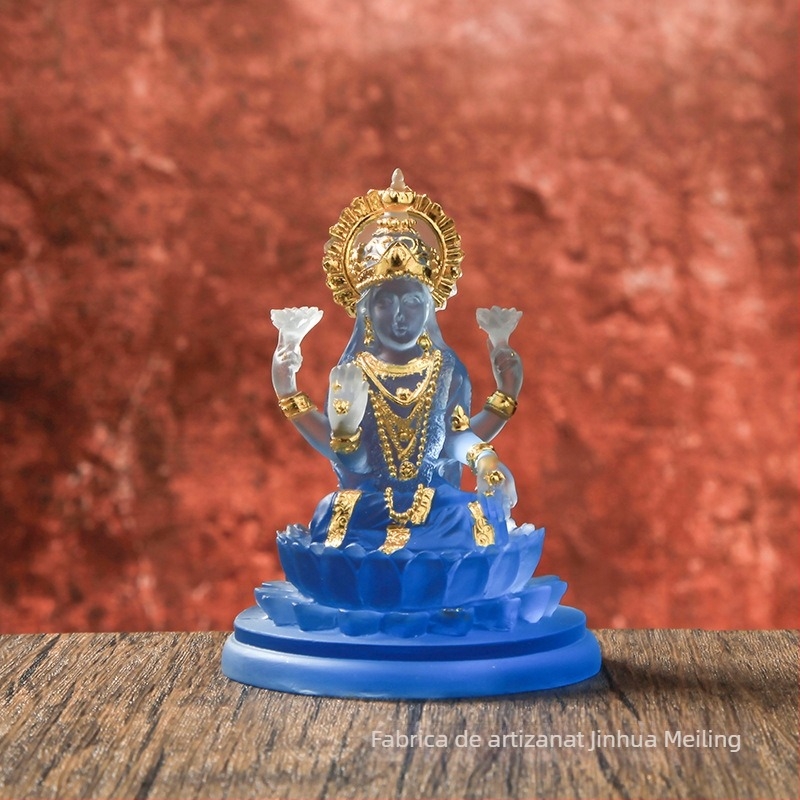 Statuie a zeiței Miaoyin din India, statuie Buddha din sud-est, figură de zână cu glazură de apă, lucrare din rășină