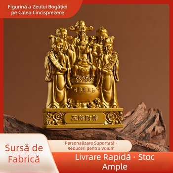 Statuetă a Zeului Bogăției – ornament metalic pentru casă și birou