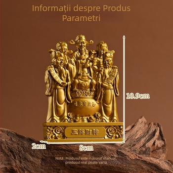 Statuetă a Zeului Bogăției – ornament metalic pentru casă și birou