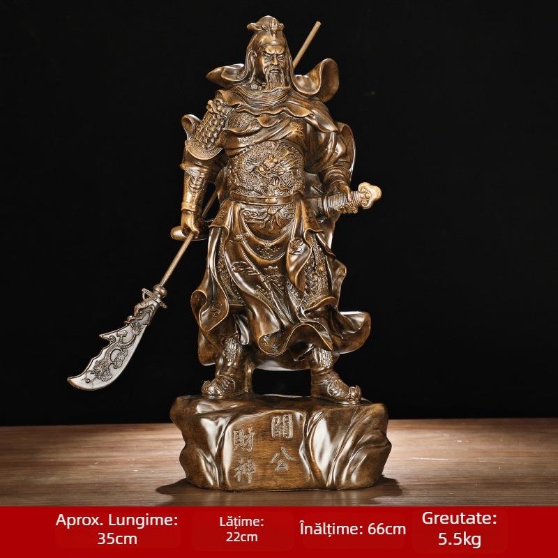 Statuie Guan Yu din rășină pentru decor acasă și la birou – figură decorativă cadou