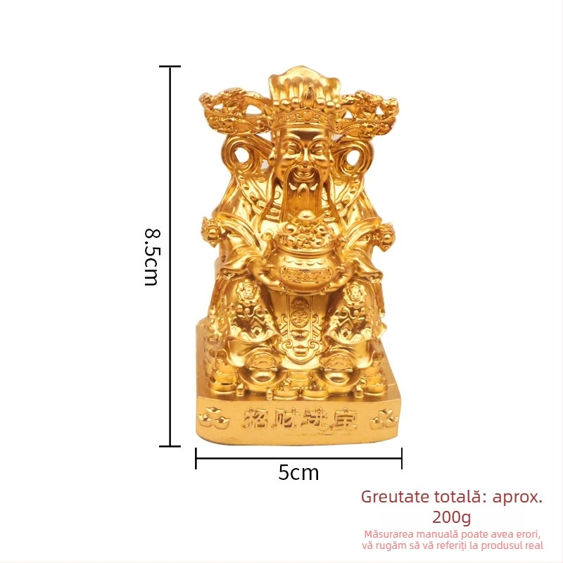 Statuetă din rășină a Zeului Bogăției pentru decor de casă, ornament de birou