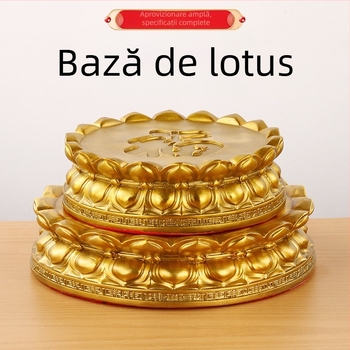 Bază din alamă cu lotus pentru statuia Guanyin Bodhisattva – bază înălțată pentru statui budiste