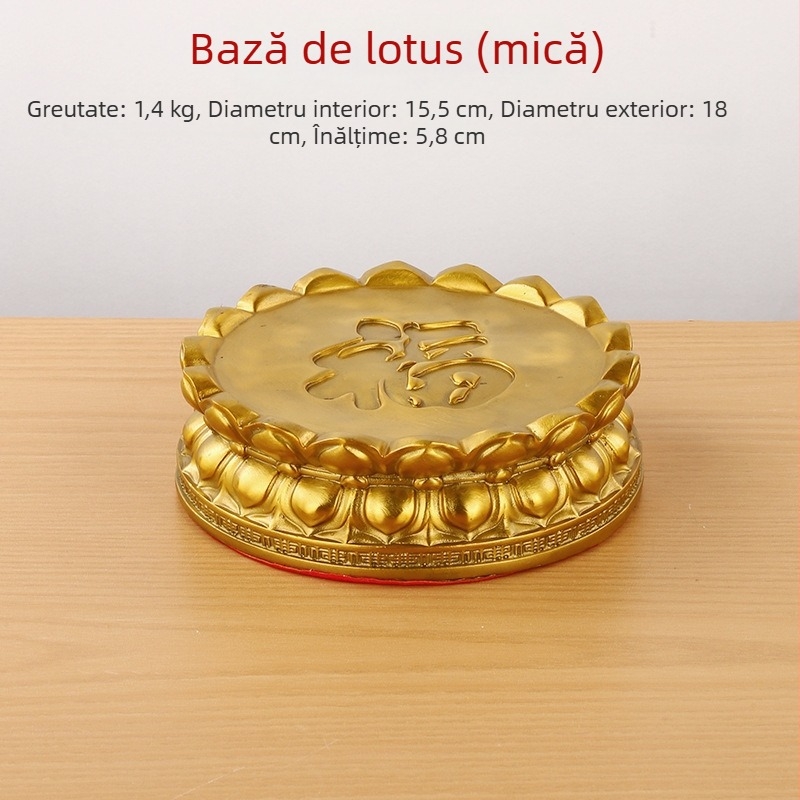 Bază din alamă cu lotus pentru statuia Guanyin Bodhisattva – bază înălțată pentru statui budiste