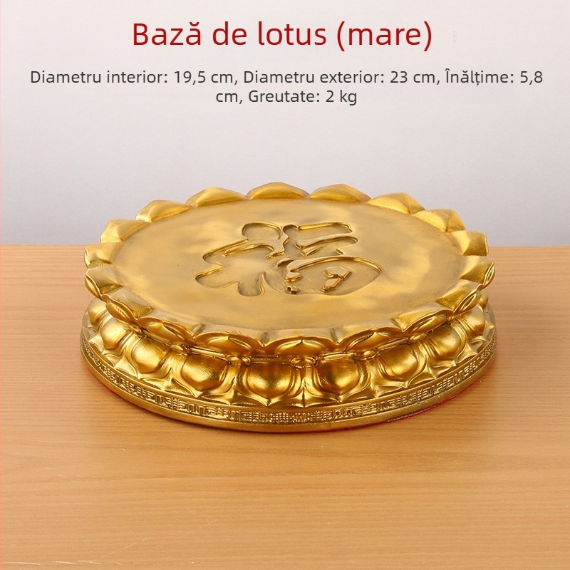 Bază din alamă cu lotus pentru statuia Guanyin Bodhisattva – bază înălțată pentru statui budiste