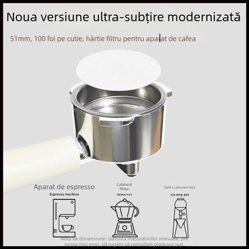 Filtru circular de cafea pentru moka pot, filtru secundar pentru espresso, universal 58 mm