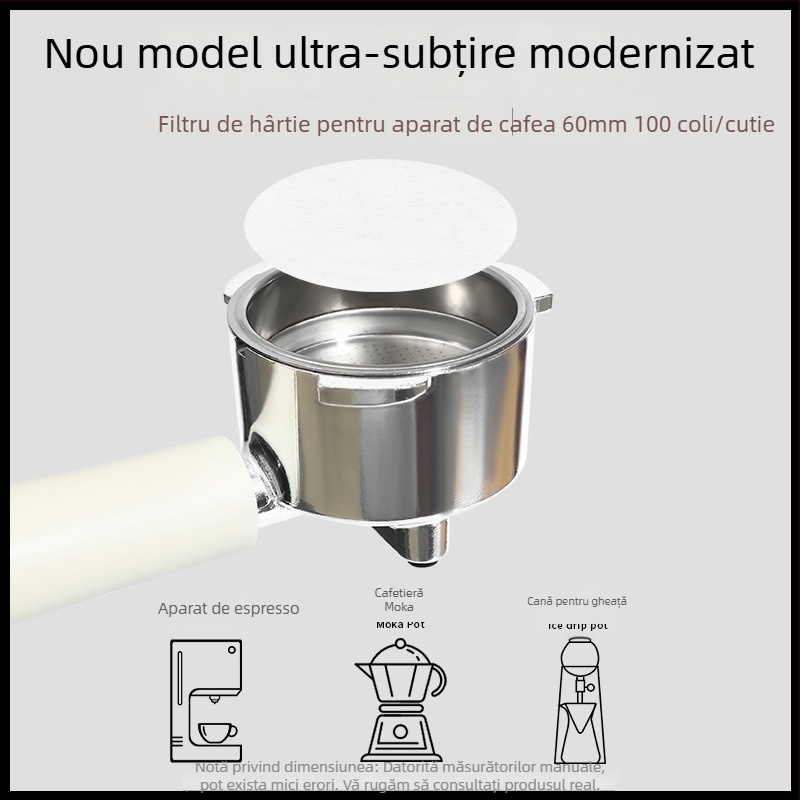 Filtru circular de cafea pentru moka pot, filtru secundar pentru espresso, universal 58 mm