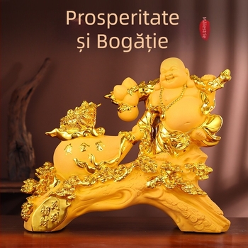Figură Buddha Maitreya, Buddha zâmbitor cu sac, decor pentru casă și birou