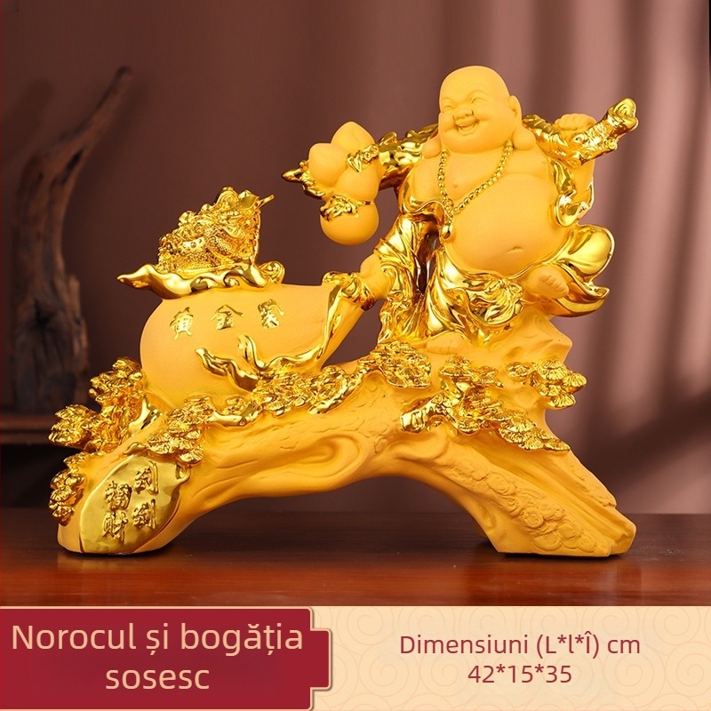 Figură Buddha Maitreya, Buddha zâmbitor cu sac, decor pentru casă și birou