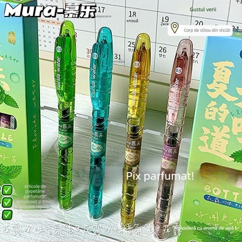 Mule ST stilou gel cu parfum floral, retractabil, 0,5 mm, cerneală neagră