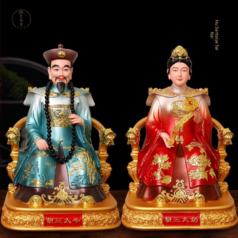 Statuie Buddha pentru decor de interior, 16 inchi (38 cm), culoare cupru, rășină cu fibră de sticlă
