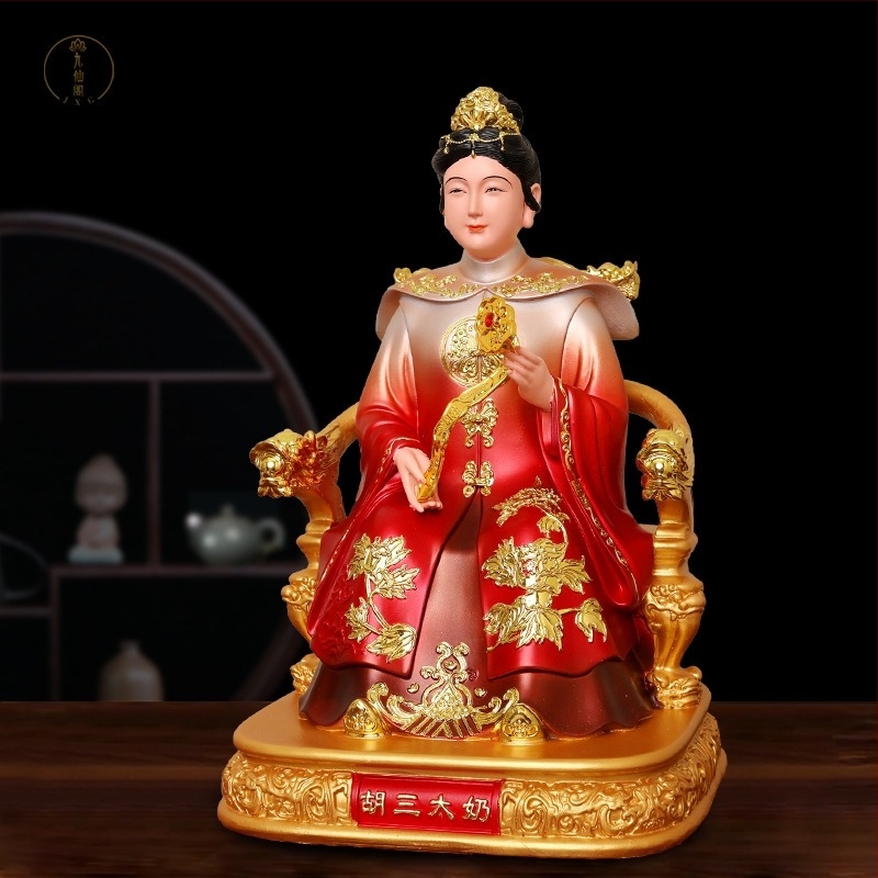 Statuie Buddha pentru decor de interior, 16 inchi (38 cm), culoare cupru, rășină cu fibră de sticlă