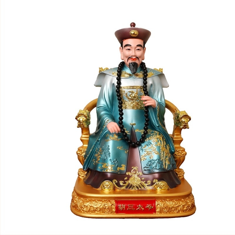 Statuie Buddha pentru decor de interior, 16 inchi (38 cm), culoare cupru, rășină cu fibră de sticlă