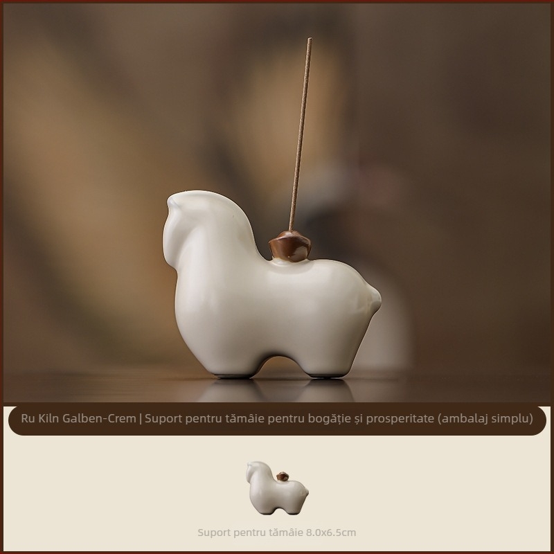 Ceramic pentru tămâie și suport, decor pentru camera de ceai, stil chinezesc