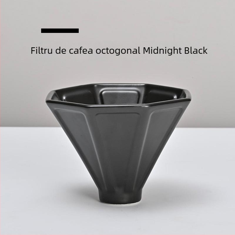 Cana ceramică de filtru pentru cafea, pentru preparare manuală, pâlnie de filtrare octagonală, filtru pentru cafea măcinată, ustensile pentru cafea de casă