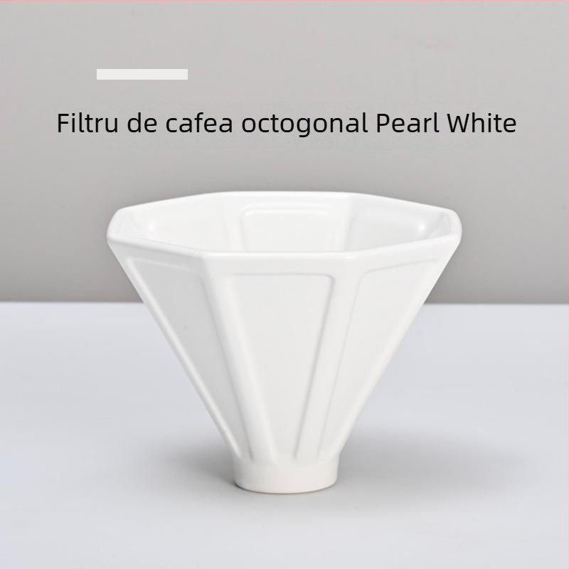 Cana ceramică de filtru pentru cafea, pentru preparare manuală, pâlnie de filtrare octagonală, filtru pentru cafea măcinată, ustensile pentru cafea de casă