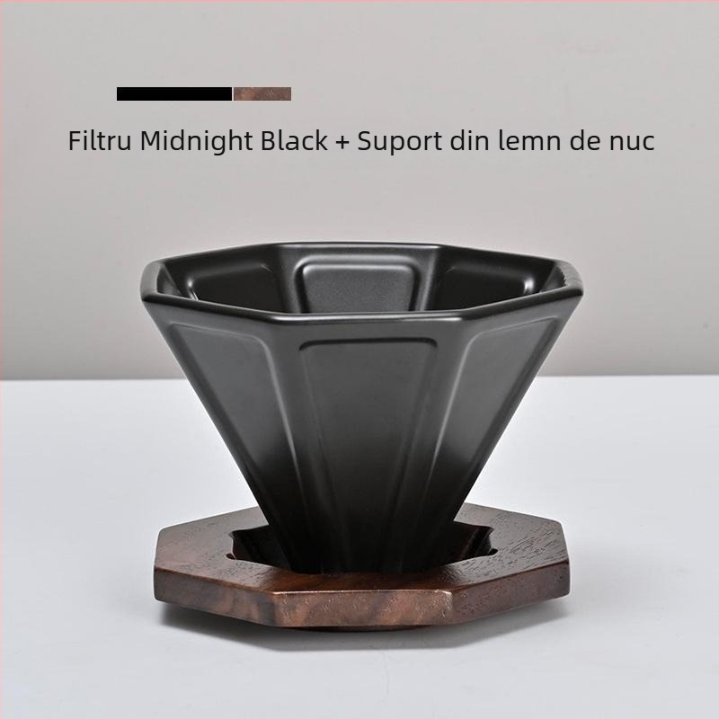Cana ceramică de filtru pentru cafea, pentru preparare manuală, pâlnie de filtrare octagonală, filtru pentru cafea măcinată, ustensile pentru cafea de casă