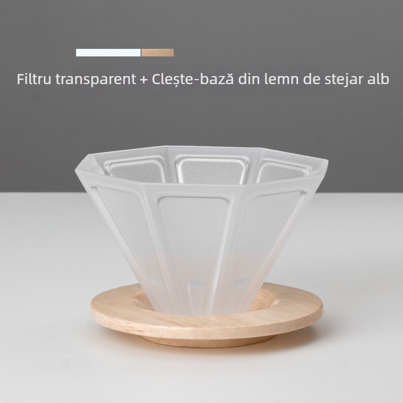 Cana ceramică de filtru pentru cafea, pentru preparare manuală, pâlnie de filtrare octagonală, filtru pentru cafea măcinată, ustensile pentru cafea de casă