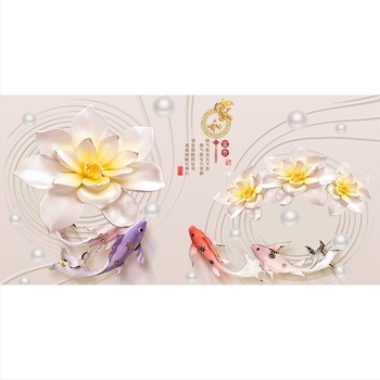 Tapet autoadeziv pentru decorul casei — tapet de perete pentru living, fundal TV și dormitor, model floral/iarbă/frunze; PVC; decal decorativ de perete; 1 panou.
