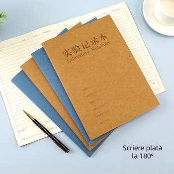 Caiet A4 pentru înregistrarea experimentelor de chimie și fizică — rapoarte de laborator, înregistrări ale rezultatelor, note biologice