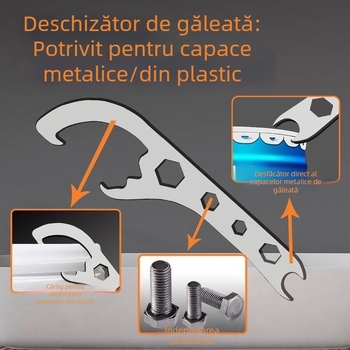 Deschizător de capac pentru butoi de ulei și ridicator de butoi