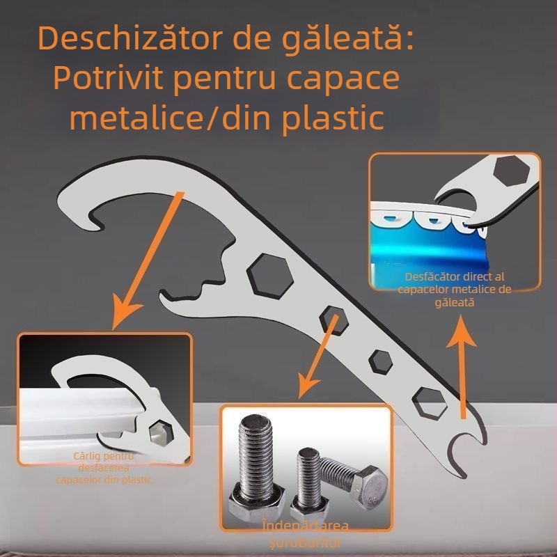 Deschizător de capac pentru butoi de ulei și ridicator de butoi