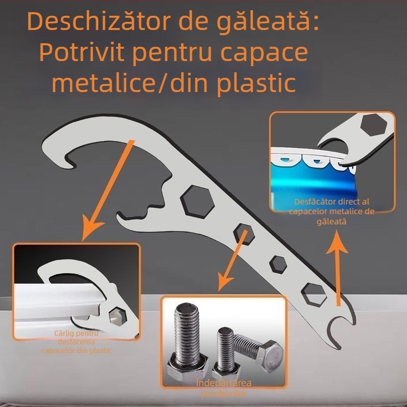 Deschizător de capac pentru butoi de ulei și ridicator de butoi