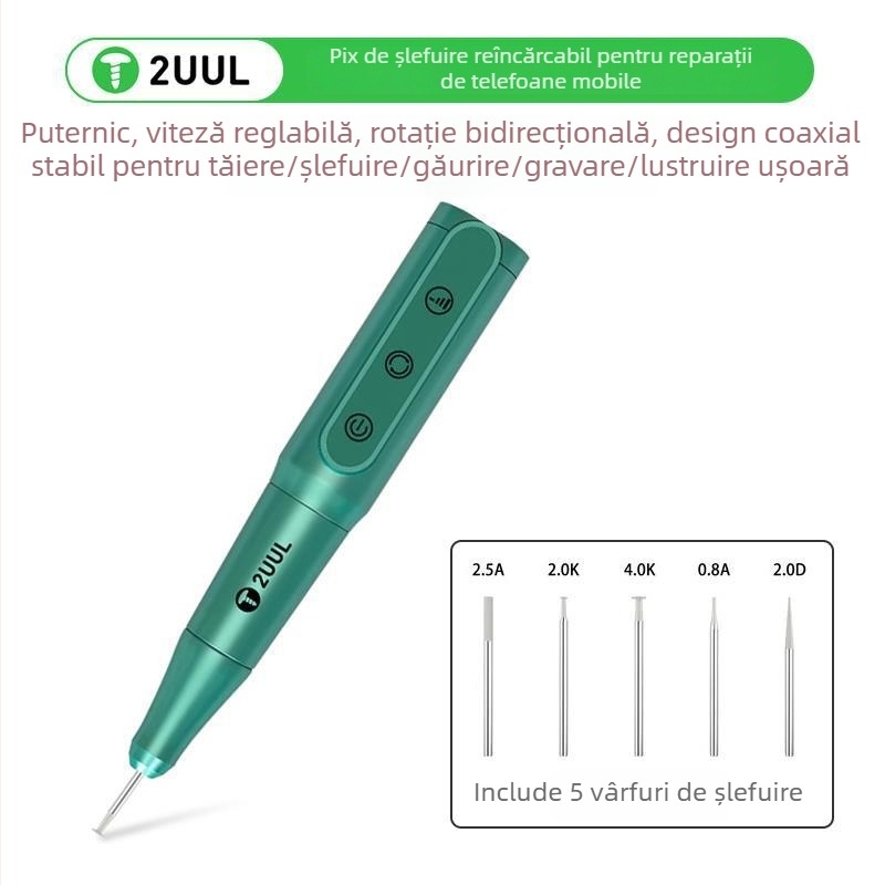 2Uul Pensă Electrică Portabilă pentru Reparații PCB, Șlefuirea Cipurilor, Tăiere și Mini Mașină de Polisare
