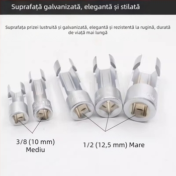 Set de 9 piese pentru demontarea conductei de combustibil, cheie pentru senzorul de oxigen, trusă de instrumente pentru repararea conductelor de combustibil