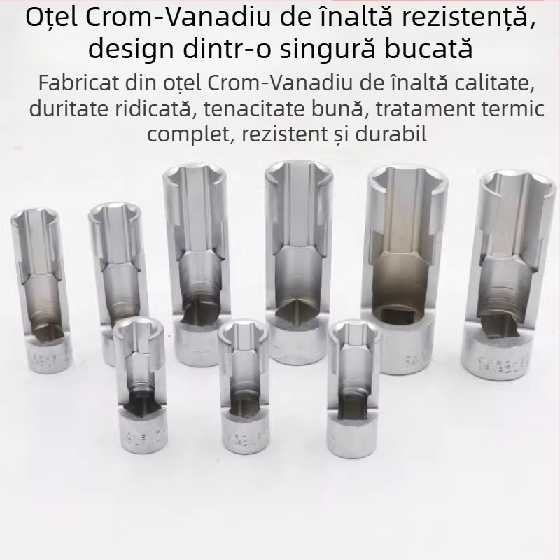 Set de 9 piese pentru demontarea conductei de combustibil, cheie pentru senzorul de oxigen, trusă de instrumente pentru repararea conductelor de combustibil